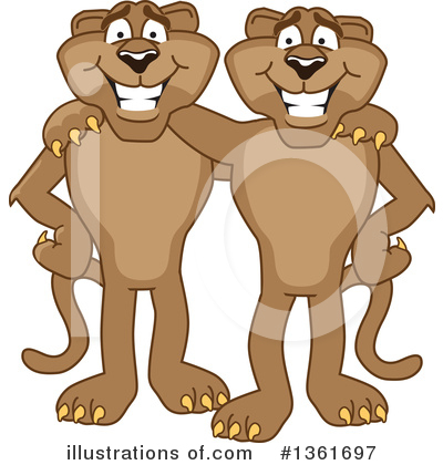 Royalty-Free (RF) Cougar School Mascot Clipart Illustration by Mascot Junction - Stock Sample #1361697