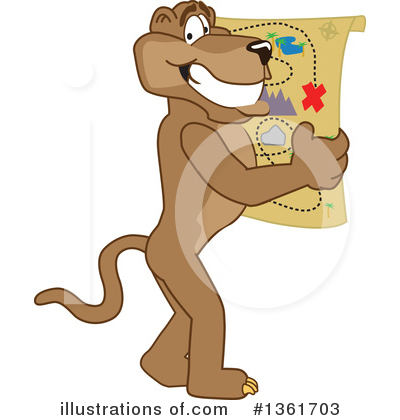 Royalty-Free (RF) Cougar School Mascot Clipart Illustration by Mascot Junction - Stock Sample #1361703
