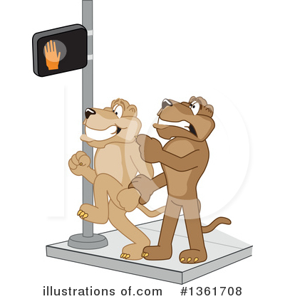 Royalty-Free (RF) Cougar School Mascot Clipart Illustration by Mascot Junction - Stock Sample #1361708