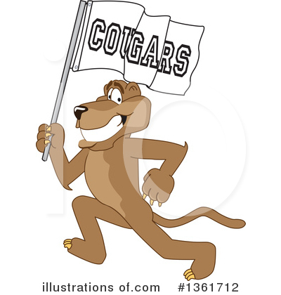 Royalty-Free (RF) Cougar School Mascot Clipart Illustration by Mascot Junction - Stock Sample #1361712