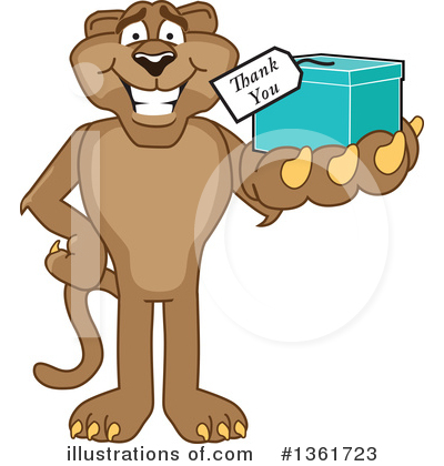 Royalty-Free (RF) Cougar School Mascot Clipart Illustration by Mascot Junction - Stock Sample #1361723
