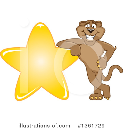 Royalty-Free (RF) Cougar School Mascot Clipart Illustration by Mascot Junction - Stock Sample #1361729