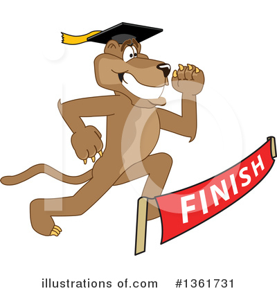 Royalty-Free (RF) Cougar School Mascot Clipart Illustration by Mascot Junction - Stock Sample #1361731