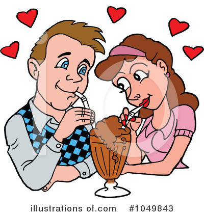 Royalty-Free (RF) Couple Clipart Illustration by LaffToon - Stock Sample #1049843