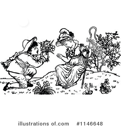 Royalty-Free (RF) Couple Clipart Illustration by Prawny Vintage - Stock Sample #1146648