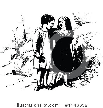 Royalty-Free (RF) Couple Clipart Illustration by Prawny Vintage - Stock Sample #1146652