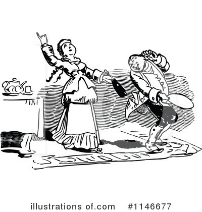Royalty-Free (RF) Couple Clipart Illustration by Prawny Vintage - Stock Sample #1146677