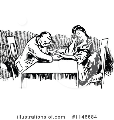 Royalty-Free (RF) Couple Clipart Illustration by Prawny Vintage - Stock Sample #1146684