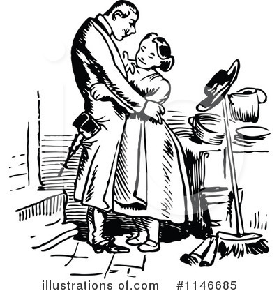 Royalty-Free (RF) Couple Clipart Illustration by Prawny Vintage - Stock Sample #1146685