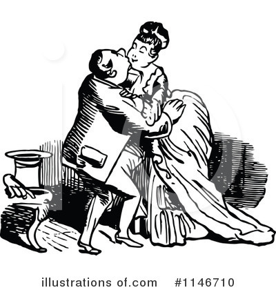 Royalty-Free (RF) Couple Clipart Illustration by Prawny Vintage - Stock Sample #1146710