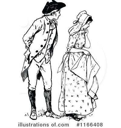 Royalty-Free (RF) Couple Clipart Illustration by Prawny Vintage - Stock Sample #1166408