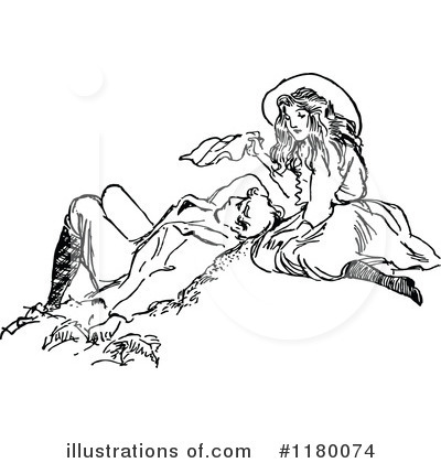 Royalty-Free (RF) Couple Clipart Illustration by Prawny Vintage - Stock Sample #1180074