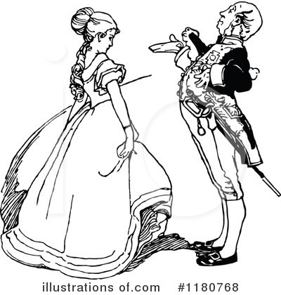 Royalty-Free (RF) Couple Clipart Illustration by Prawny Vintage - Stock Sample #1180768