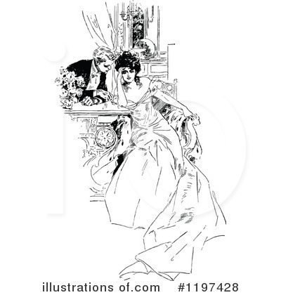 Royalty-Free (RF) Couple Clipart Illustration by Prawny Vintage - Stock Sample #1197428