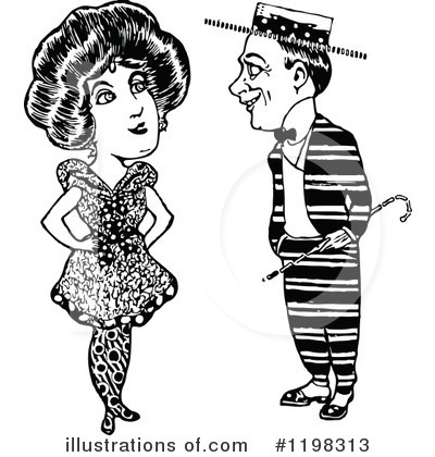 Royalty-Free (RF) Couple Clipart Illustration by Prawny Vintage - Stock Sample #1198313