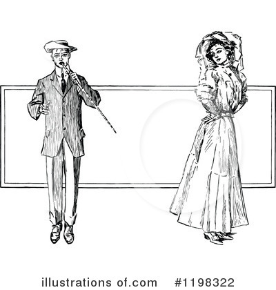 Royalty-Free (RF) Couple Clipart Illustration by Prawny Vintage - Stock Sample #1198322