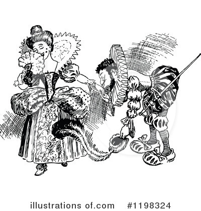 Royalty-Free (RF) Couple Clipart Illustration by Prawny Vintage - Stock Sample #1198324