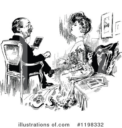 Royalty-Free (RF) Couple Clipart Illustration by Prawny Vintage - Stock Sample #1198332
