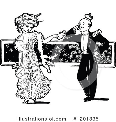 Royalty-Free (RF) Couple Clipart Illustration by Prawny Vintage - Stock Sample #1201335