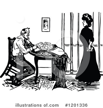 Royalty-Free (RF) Couple Clipart Illustration by Prawny Vintage - Stock Sample #1201336