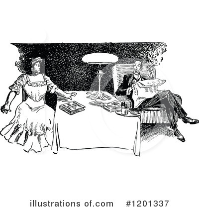 Royalty-Free (RF) Couple Clipart Illustration by Prawny Vintage - Stock Sample #1201337