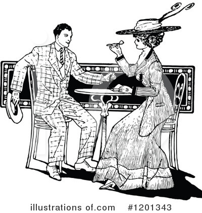 Royalty-Free (RF) Couple Clipart Illustration by Prawny Vintage - Stock Sample #1201343