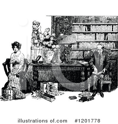 Royalty-Free (RF) Couple Clipart Illustration by Prawny Vintage - Stock Sample #1201778