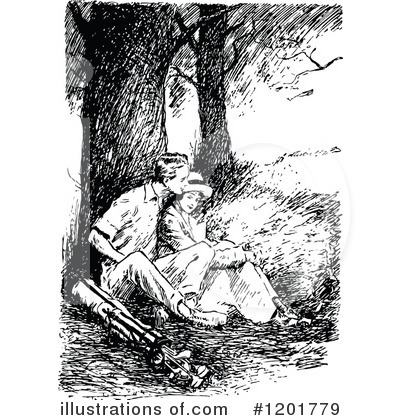 Royalty-Free (RF) Couple Clipart Illustration by Prawny Vintage - Stock Sample #1201779