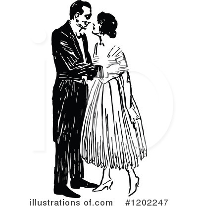 Royalty-Free (RF) Couple Clipart Illustration by Prawny Vintage - Stock Sample #1202247