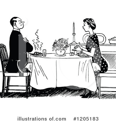Royalty-Free (RF) Couple Clipart Illustration by Prawny Vintage - Stock Sample #1205183