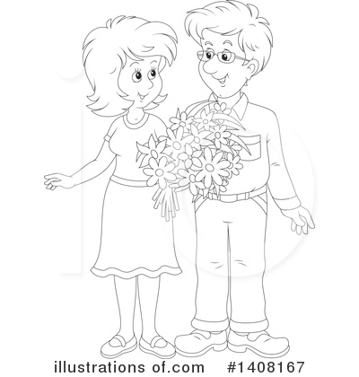 Royalty-Free (RF) Couple Clipart Illustration by Alex Bannykh - Stock Sample #1408167