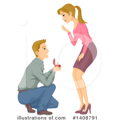 Marriage Proposal Clipart #1408791 by BNP Design Studio