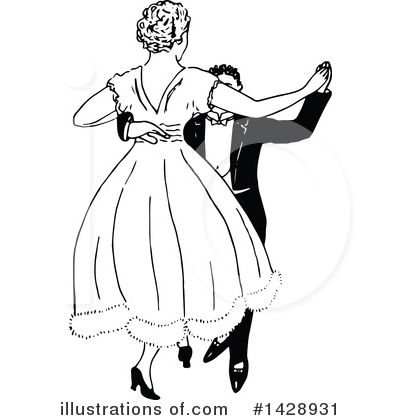 Royalty-Free (RF) Couple Clipart Illustration by Prawny Vintage - Stock Sample #1428931