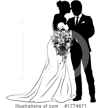 Wedding Couple Clipart #1774671 by AtStockIllustration