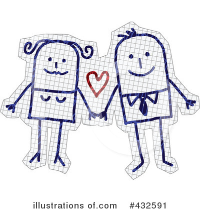 Royalty-Free (RF) Couple Clipart Illustration by NL shop - Stock Sample #432591