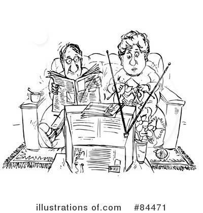 Reading Clipart #84471 by Alex Bannykh