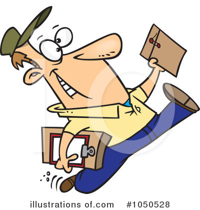 Royalty-Free (RF) Courier Clipart Illustration by toonaday - Stock Sample #1050528