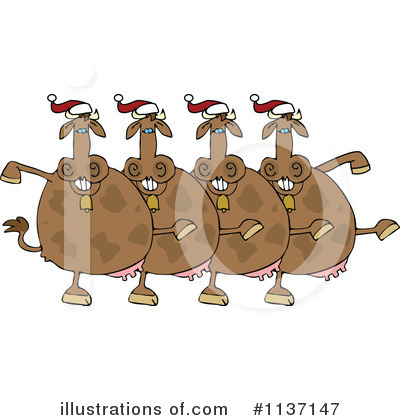 Royalty-Free (RF) Cow Chorus Clipart Illustration by djart - Stock Sample #1137147