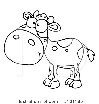 Royalty-Free (RF) Cow Clipart Illustration by Hit Toon - Stock Sample #101185