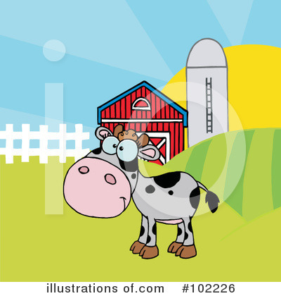Royalty-Free (RF) Cow Clipart Illustration by Hit Toon - Stock Sample #102226