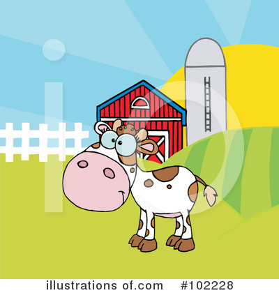 Royalty-Free (RF) Cow Clipart Illustration by Hit Toon - Stock Sample #102228
