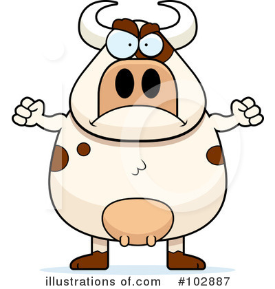 Royalty-Free (RF) Cow Clipart Illustration by Cory Thoman - Stock Sample #102887