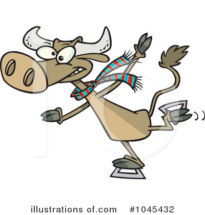 Royalty-Free (RF) Cow Clipart Illustration by toonaday - Stock Sample #1045432