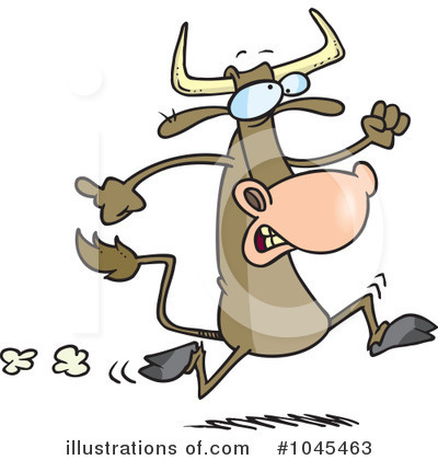 Royalty-Free (RF) Cow Clipart Illustration by toonaday - Stock Sample #1045463