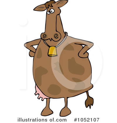 Royalty-Free (RF) Cow Clipart Illustration by djart - Stock Sample #1052107