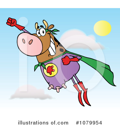 Royalty-Free (RF) Cow Clipart Illustration by Hit Toon - Stock Sample #1079954