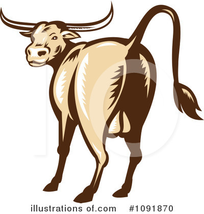 Royalty-Free (RF) Cow Clipart Illustration by patrimonio - Stock Sample #1091870