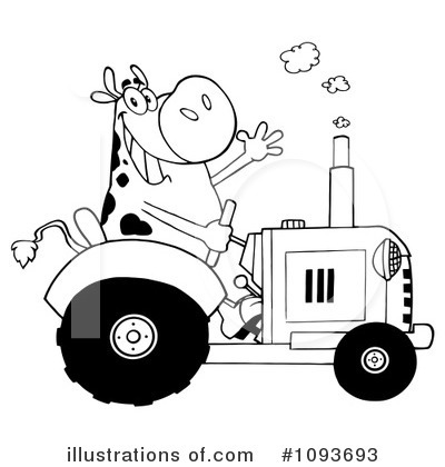 Royalty-Free (RF) Cow Clipart Illustration by Hit Toon - Stock Sample #1093693