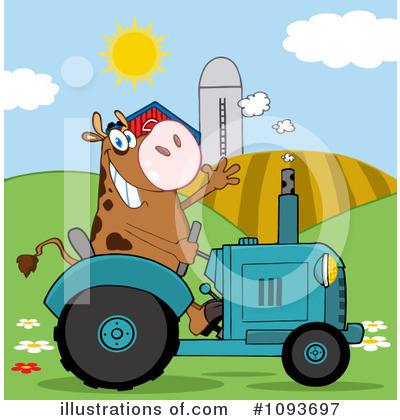 Tractors Clipart #1093697 by Hit Toon