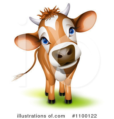 Royalty-Free (RF) Cow Clipart Illustration by Oligo - Stock Sample #1100122